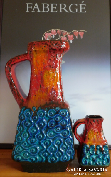 Bay Keramik  mid century szögletes kerámia vázacsalád