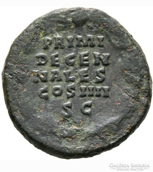 Antoninus Pius (138-161) As 11,21g PRIMI DECEN NALES Római Birodalom
