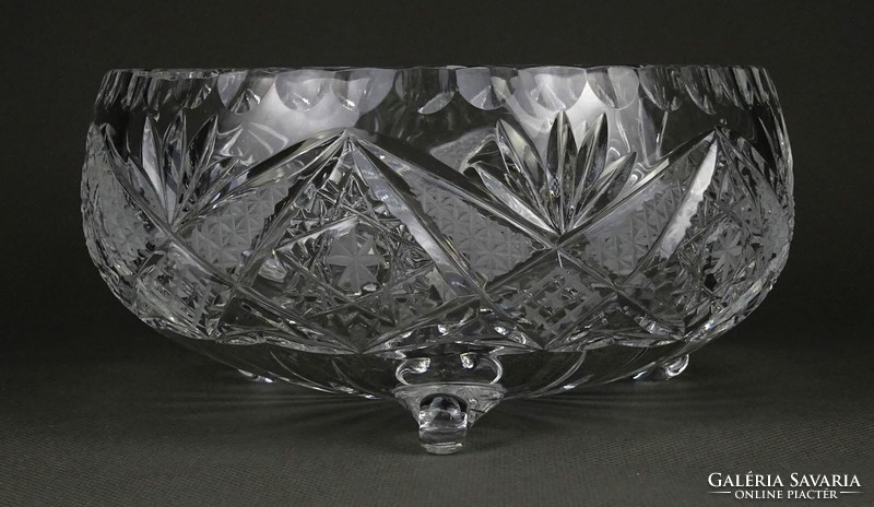 1P193 Nagyméretű kristály asztalközép kínáló tál