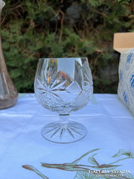Lead crystal, crystal brandy glass for sale