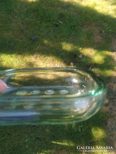 Retro glass soap holder, bowl for sale!