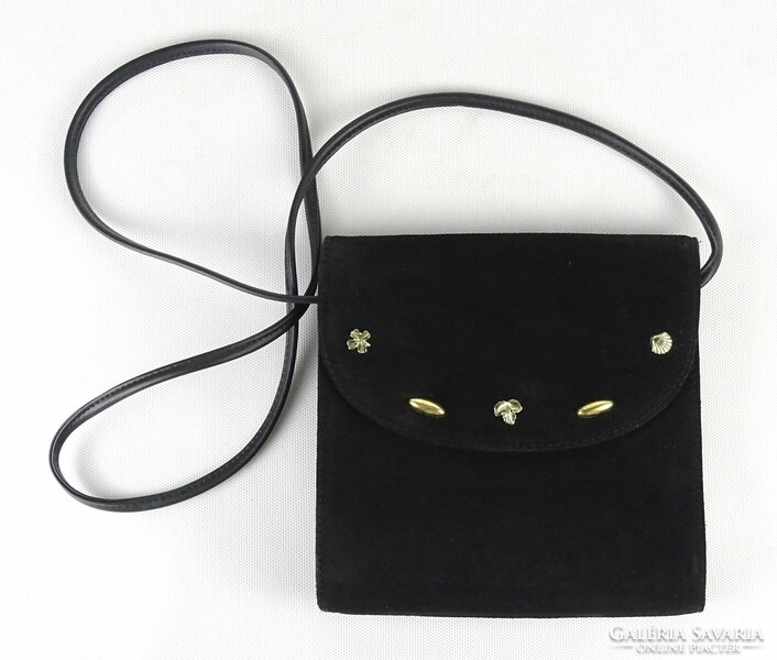 1P347 black split leather women's bag shoulder bag