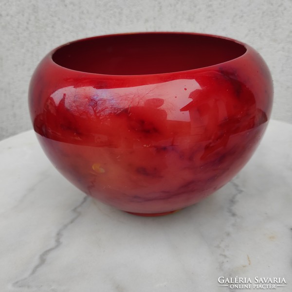 Zsolnay ox blood eosin antique pot! Beautiful colored zsolnay pottery.