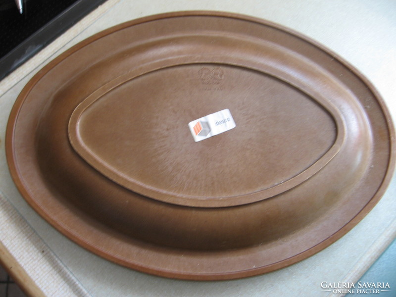 Retro wooden Italian Desco oval plastic bowl