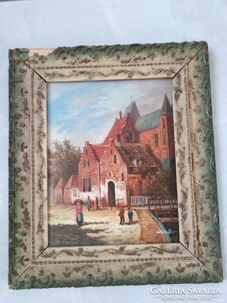 German painting on wood panel