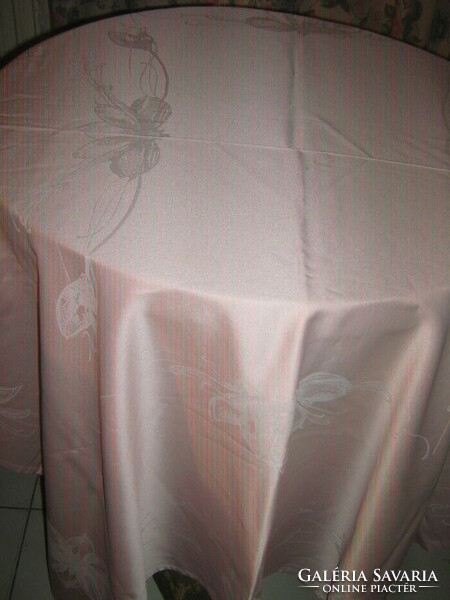 Beautiful powder pink damask tablecloth