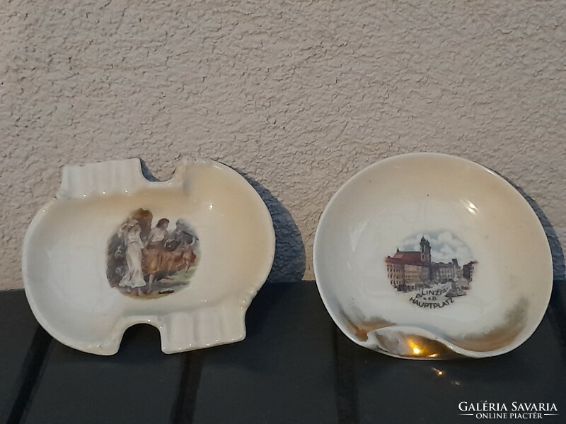 2 db gyönyörű antik Alt wien porcelán hamuzó