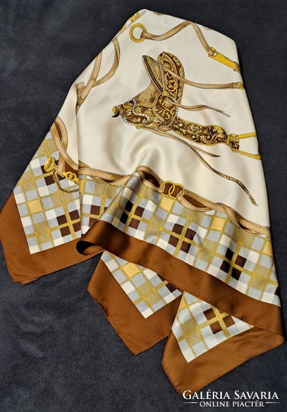 Women's scarf with equestrian equipment (l4195)