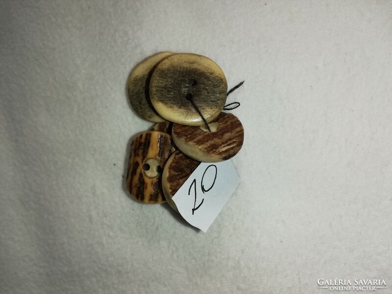 Antler buttons 6 pcs. 25 mm 20