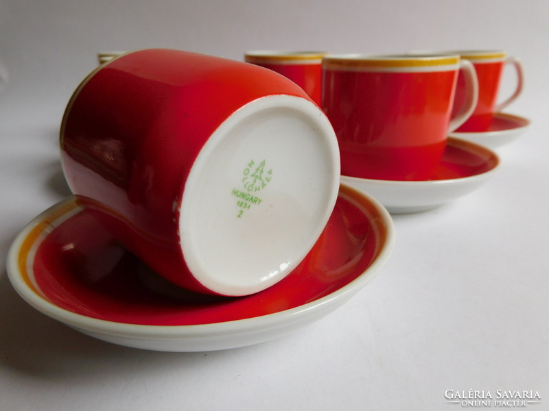 Hollóháza vintage coffee set from the 60s (mid century)