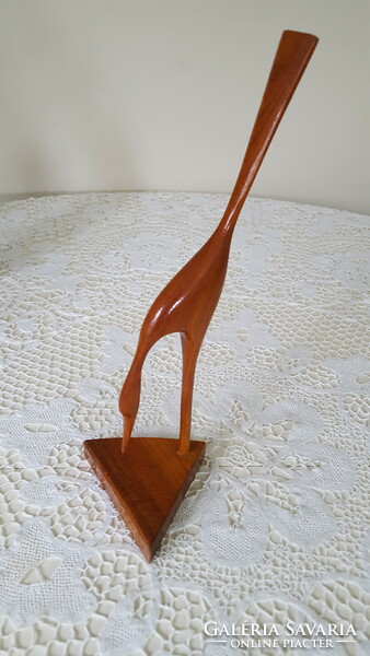 Rare shaped, retro carved wooden bird