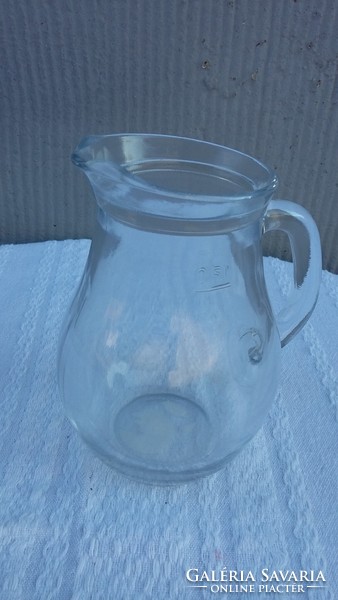 Glass pitcher, made of thick glass, small size