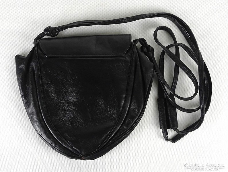 1P348 black fine leather women's bag shoulder bag