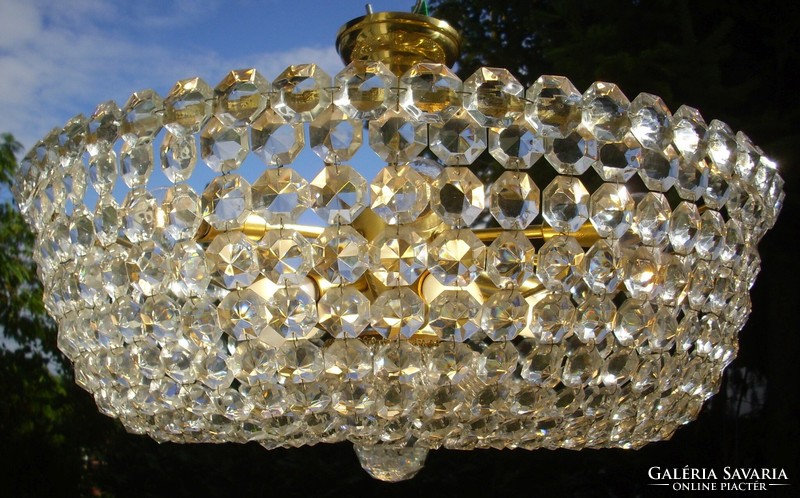 Bécsi kosár kerek kristály csillár 62cm átmérő 13égős kristálycsillár