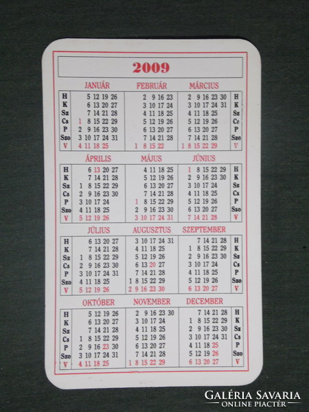 Card calendar, raven pharmacy pharmacy, 2009