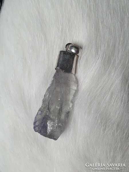 Rarity!!! Beautiful silver pendant with a polished aquamarine stone from Africa