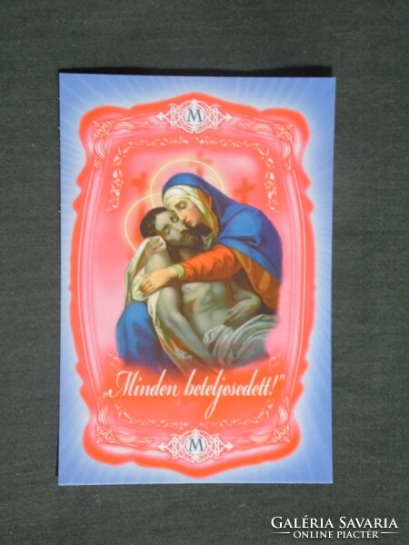 Card calendar, religion, Virgin Mary, Jesus Christ, 2010