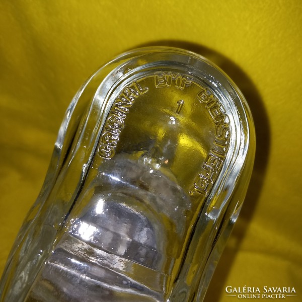 Original bmf glass jar with tin lid.