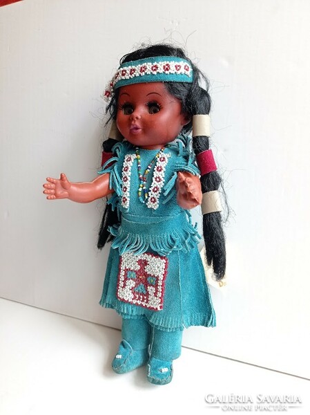 Vintage Carlson Dolls néger indián kislány baba