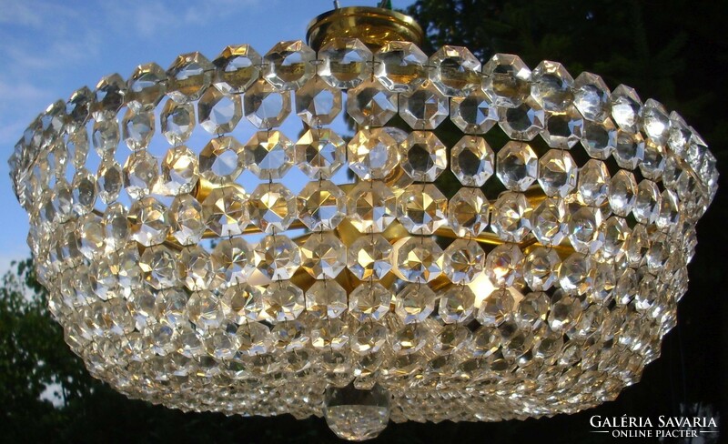 Viennese basket round crystal chandelier 62cm diameter 13-burner crystal chandelier