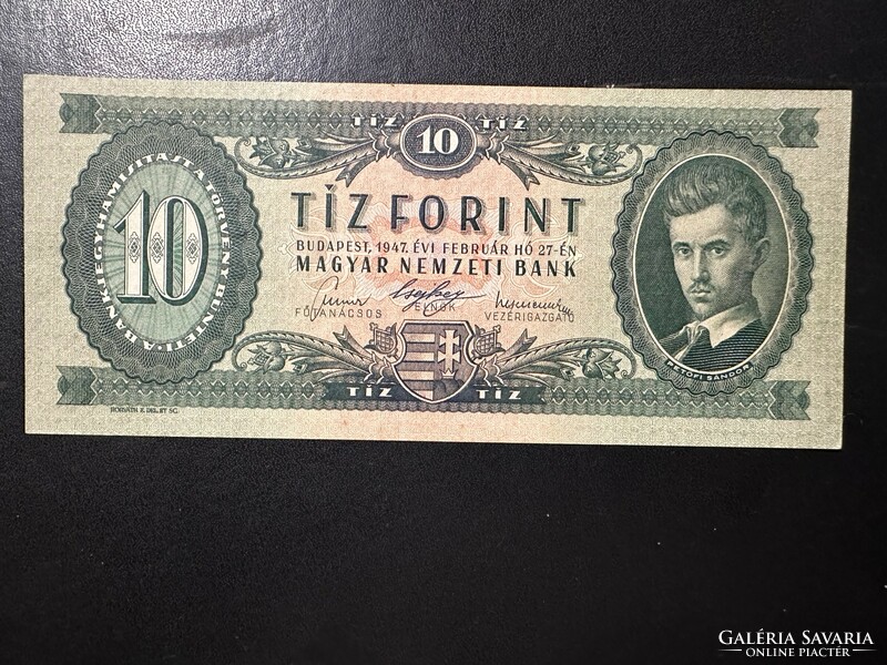 10 forint  1947.  Alacsony sorozatszám!!  VF++!!  GYÖNYÖRŰ!!  RITKA!!