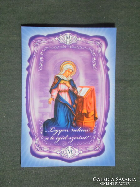 Card calendar, religion, Virgin Mary, 2010