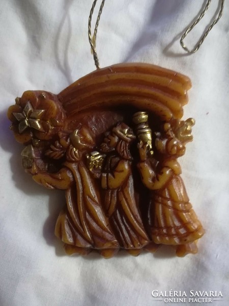 Old wax Christmas tree decorations