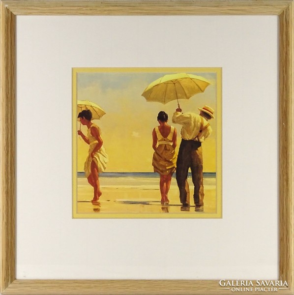 1P203 framed color print - jack vettriano : provoking women and men without a face