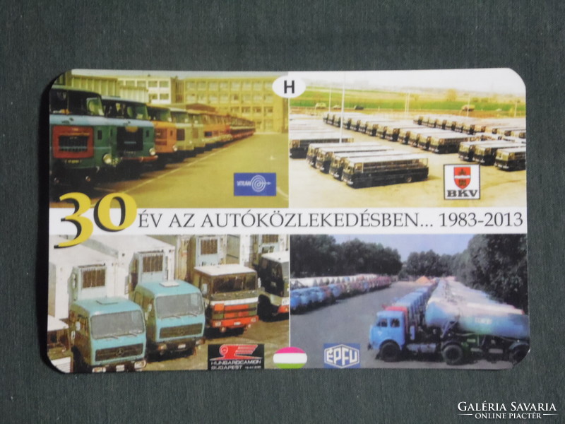 Card calendar, steering wheel companies, Ikarus bus, ifa truck, truck, bkv, intact, 2013