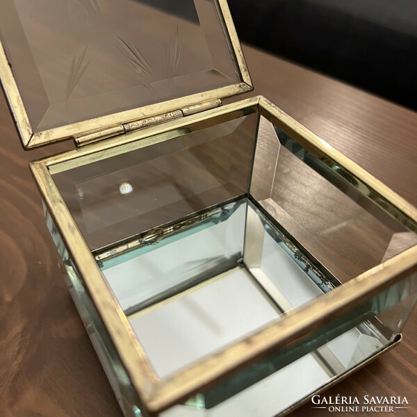 Rare Italian vintage glass jewelry box (pietro chiesa)