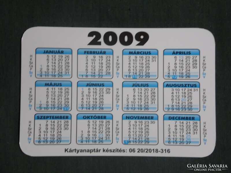 Kártyanaptár, Suzuki Vitara , Varga autószalon, Lánycsók,Kozármisleny, 2009