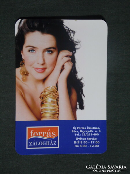 Card calendar, source pawn jewelry store, Pécs, erotic female model, 2011