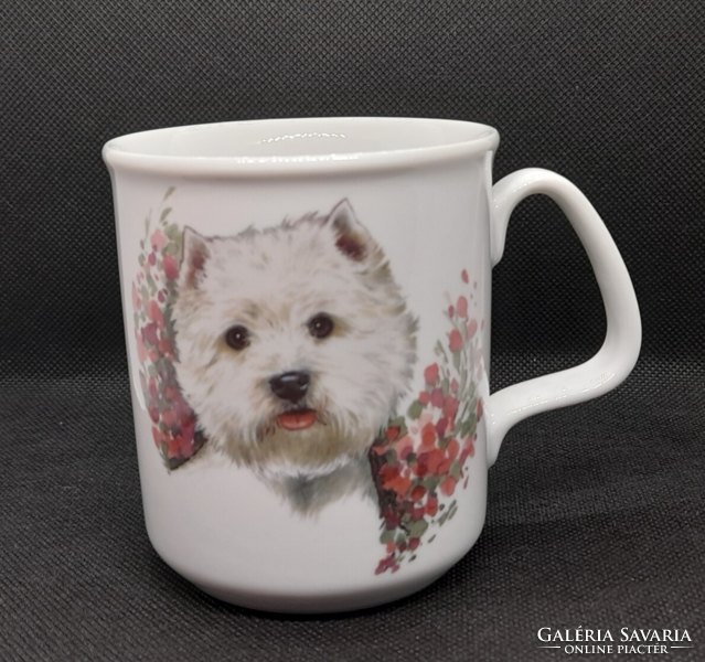 Porcelain mug with Westie pattern