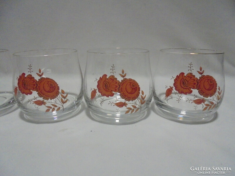 Retro Bohemian whiskey glass set - five pieces - in original box
