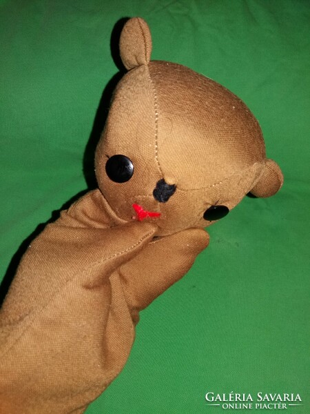 Old textile glove puppet teddy bear bear according to the pictures