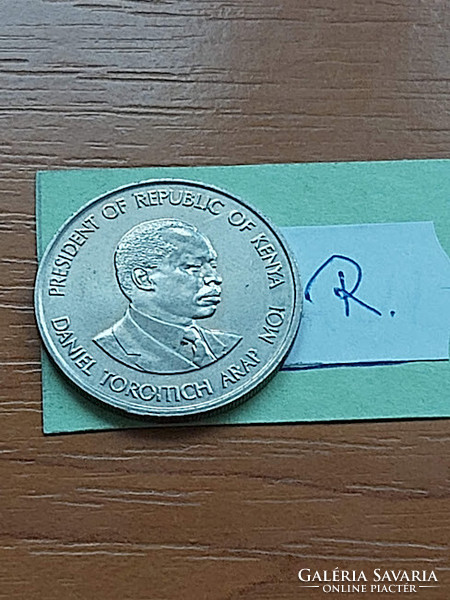 KENYA 1 SHILLING 1989 2nd President Daniel T. Arap Moi, Réz-nikkel  #R