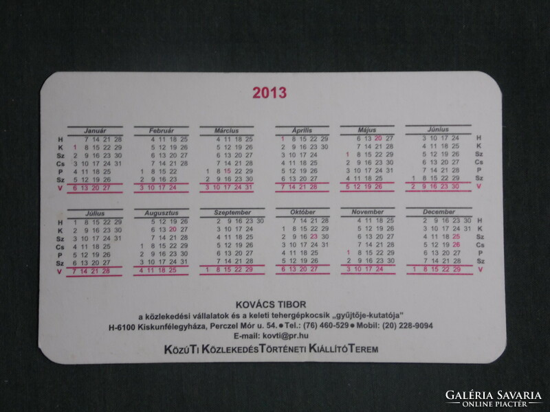 Card calendar, steering wheel companies, Ikarus bus, ifa truck, truck, bkv, intact, 2013