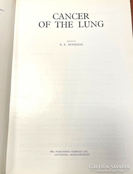 B.E. Peterson: cancer of the lung - medical specialist book