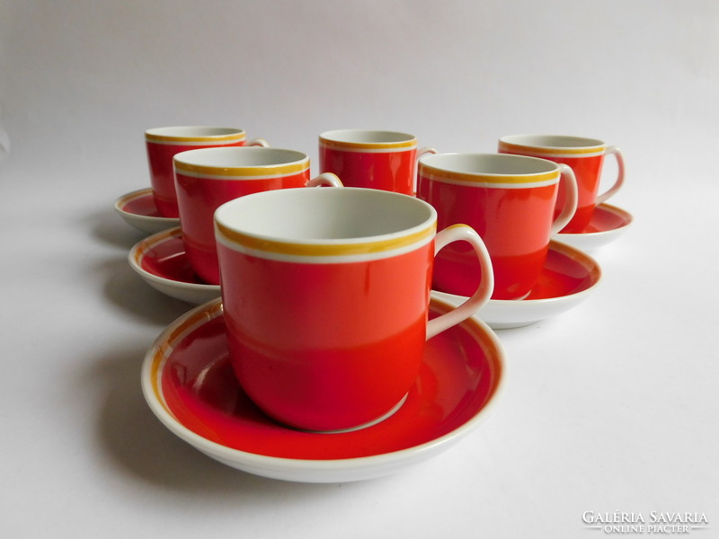 Hollóháza vintage coffee set from the 60s (mid century)