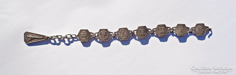 Parisian art deco bracelet with city landmarks