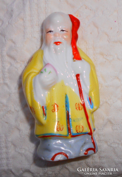 Chinese sage, hand-painted display case figure