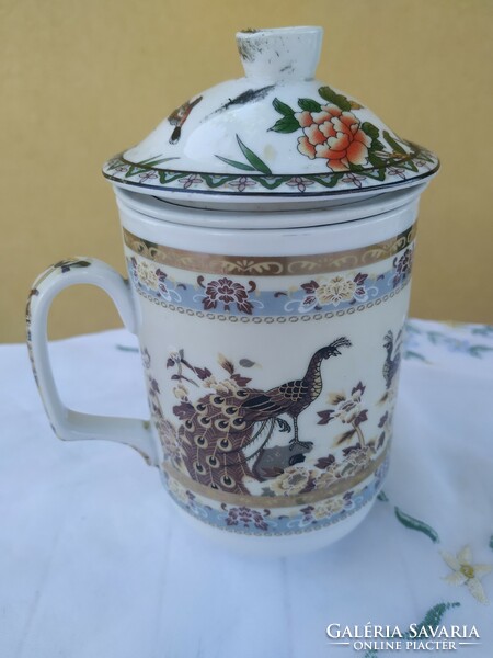 Porcelain cup with tea filter for sale!
