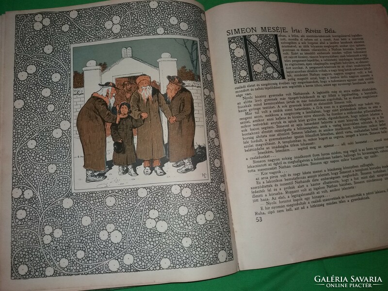 1911. Beautiful antique storybook - picture album -révész béla: miracle album according to pictures Pest diary