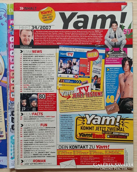 Yam magazine 07/8/15 cinema bizarre us5 aguilera scherzinger alba korn simpsons harry potter hsm2