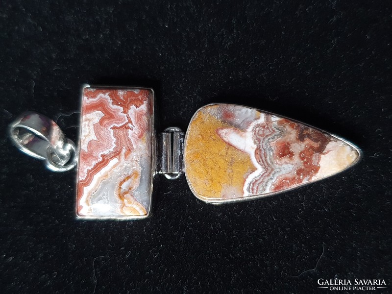 Beautiful silver pendant with ocean jasper