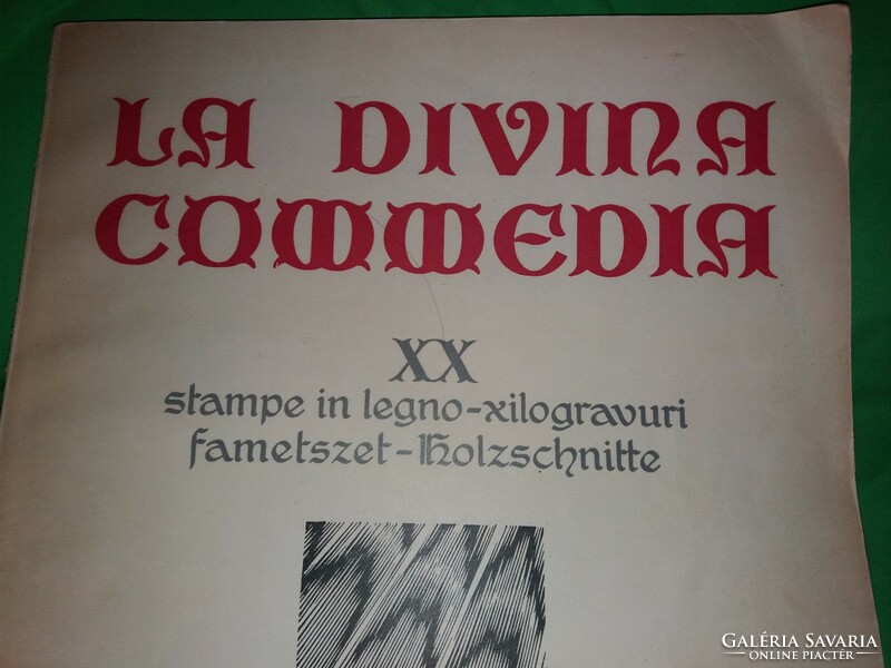 1977: DANTE - GY, SZABÓ BÉLA : La Divina Commedia 20 fametszet album képek szerint DACIA