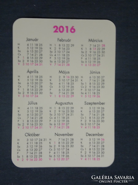 Card calendar, Szent Cosma, pharmacy, pharmacy, Budapest, Szent Cosma, 2016