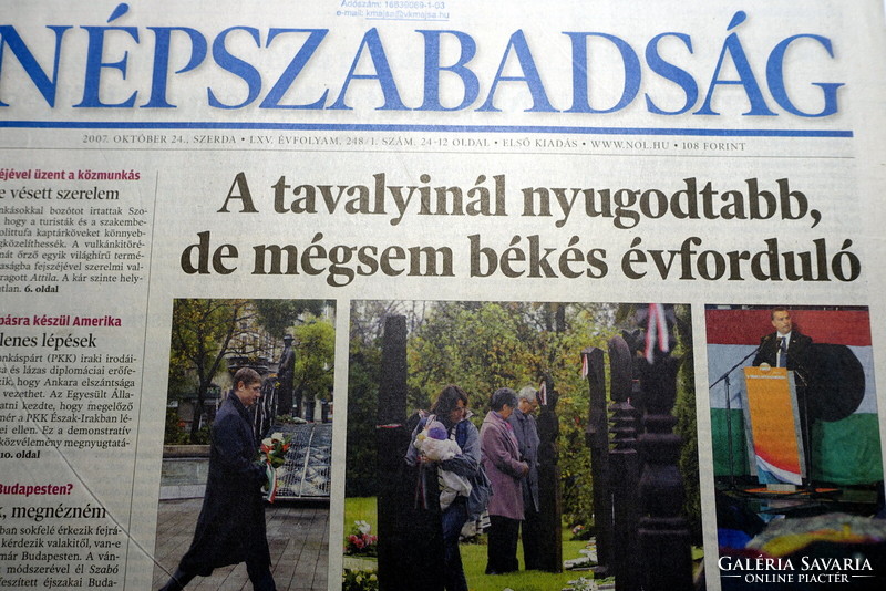 2007 X 24 / people's freedom / newspaper - Hungarian / daily. No.: 25620