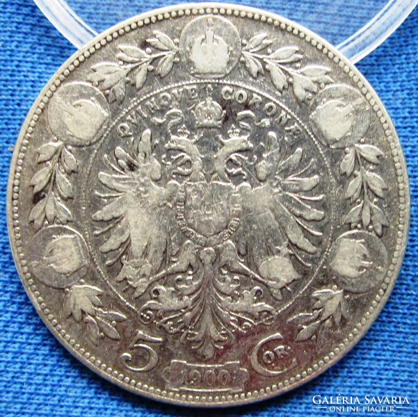 József Ferenc silver 5 crowns 1900