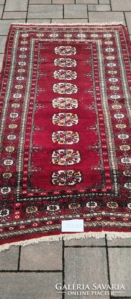 Hand-knotted Bokhara rug. Negotiable.